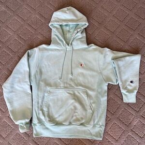 Teal reverse weave Champion hoodie. Men’s small